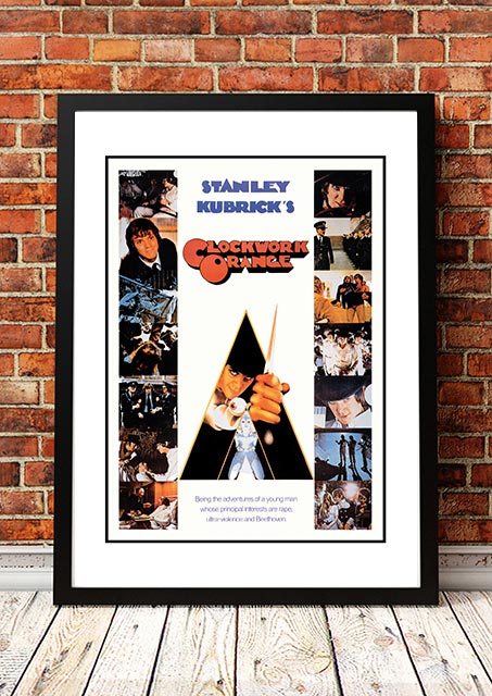 V967-CMP34-A3-202504140935-00 Clockwork Orange' Cult Movie Poster! - Framed A3 - Image 1