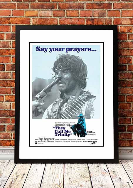 V967-CMP38-A3-202504140937-00 They Call Me Trinity' Cult Movie Poster! - Framed A3 - Image 1