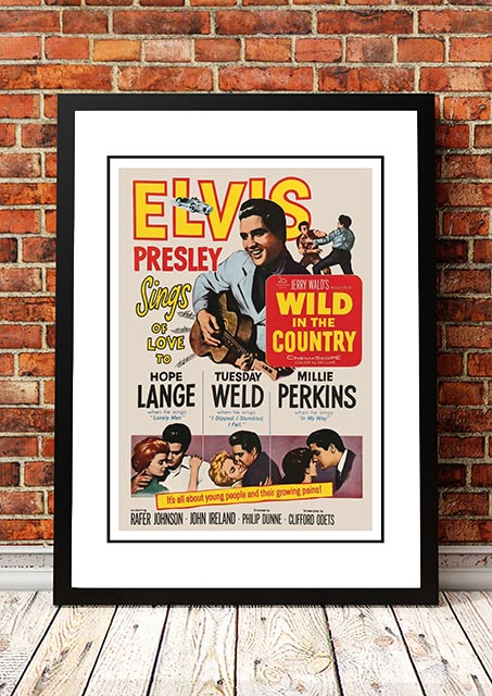V967-EP0433-A2-202504140911-00 Elvis 'Wild in the Country' Framed Movie Poster! - Framed A2 - Image 1