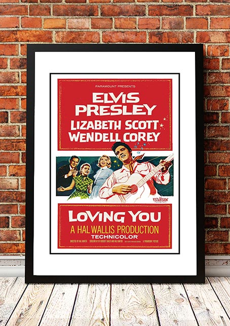 V967-EP0434-A3-202504140912-00 Elvis 'Loving You' Framed Movie Poster! - Framed A3 - Image 1