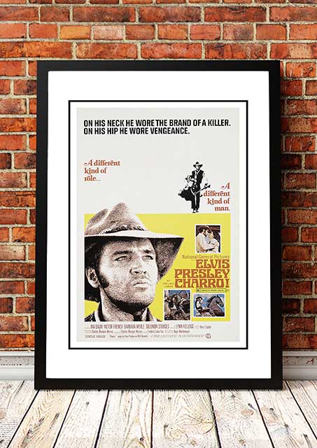 V967-EP0441-A2-202504140917-00 Elvis 'Charro' Framed Movie Poster! - Framed A2 - Image 1