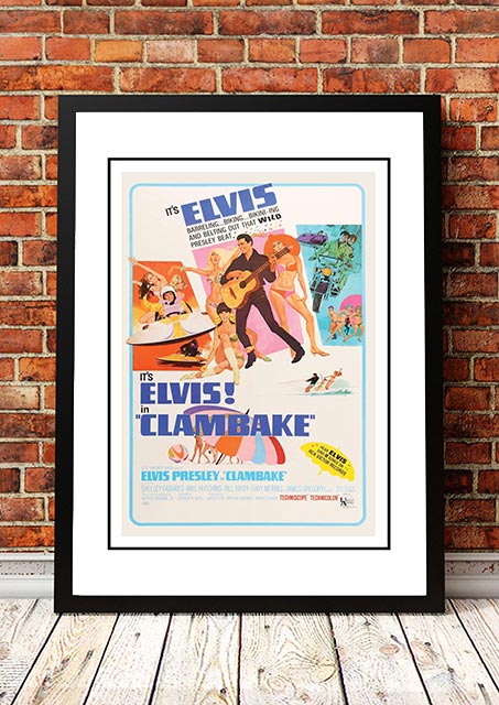 V967-EP0442-A3-202504140917-00 Elvis 'Clambake' Framed Movie Poster! - Framed A3 - Image 1