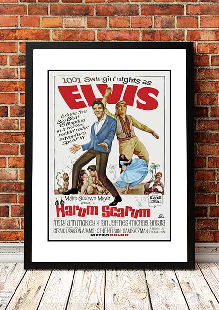 V967-EP0448-A3-202504140922-00 Elvis 'Harem Scarem' Framed Movie Poster! - Framed A3 - Image 1