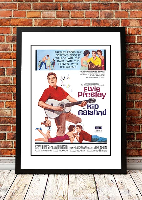 V967-EP0450-A3-202504140925-00 Elvis 'Kid Galahad' Framed Movie Poster! - Framed A5 - Image 1