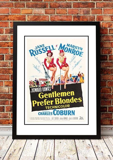 V967-MM0433-A3-202504140852-00 Marilyn Monroe ‘Gentlemen Prefer Blondes’ Framed Movie Poster! - Framed A3 - Image 1