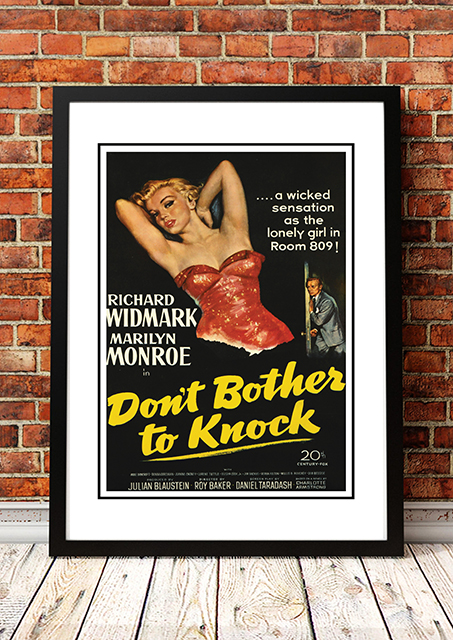 V967-MM0434-A4-202504140852-00 Marilyn Monroe ‘Don’t Bother to Knock’ Framed Movie Poster! - Framed A4 - Image 1