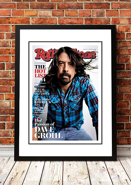 V967-RSM33-A3-202504140945-00 Dave Grohl' Rolling Stone Magazine Cover! - Framed A3 - Image 1