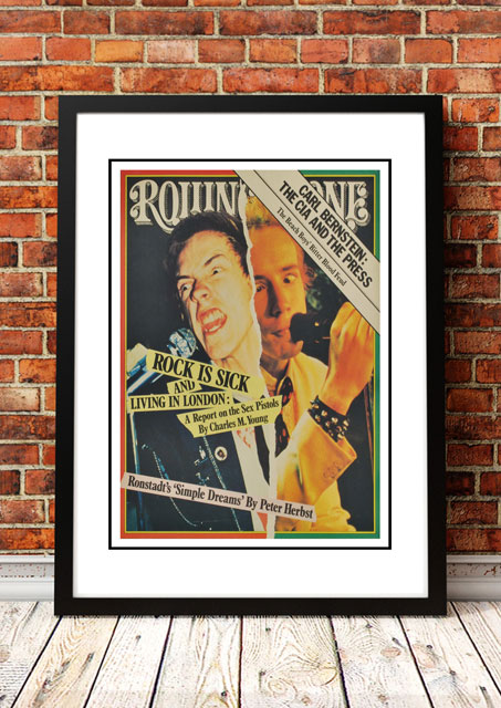 V967-RSM39-A4-202504140947-00 Sex Pistols' Rolling Stone Magazine Cover! - Framed A4 - Image 1