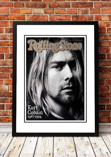 V967-RSM41-A3-202504140952-00 Kurt Cobain' Rolling Stone Magazine Cover! - Framed A3 - Image 1