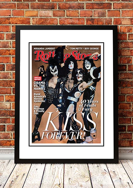 V967-RSM43-A3-202504141005-00 KISS' Rolling Stone Magazine Cover! - Framed A3 - Image 1