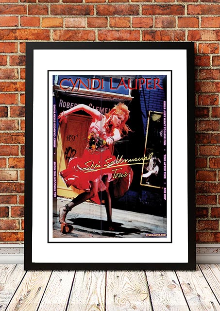 V967-SS0437-A2-202504150910-00 Cyndi Lauper ‘She’s So Unusual’ In Store Promotional Poster 1983 - Framed A2 - Image 1