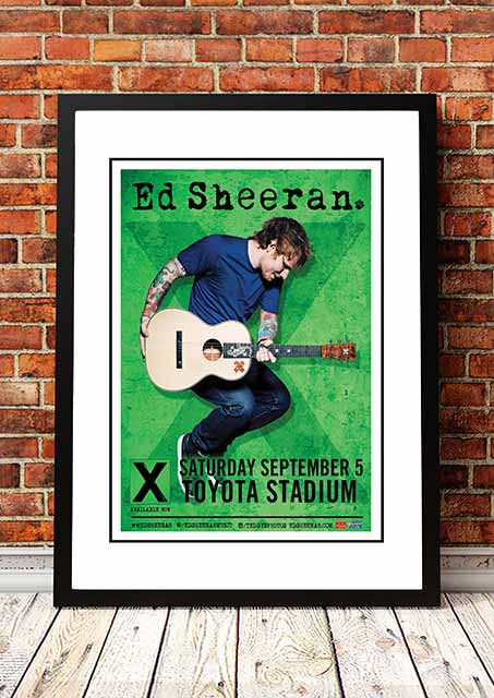V967-SS0442-A2-202504150915-00 Ed Sheeran ‘Toyota Stadium’ Dallas, USA Concert Poster 2018 - Framed A2 - Image 1