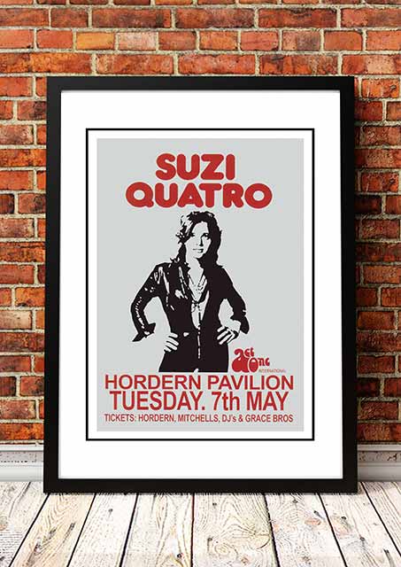 V967-SS0468-A3-202504150932-00 Suzi Quatro ‘Horden Pavilion’ Sydney, Australia Concert Poster 1974 - Framed A5 - Image 1