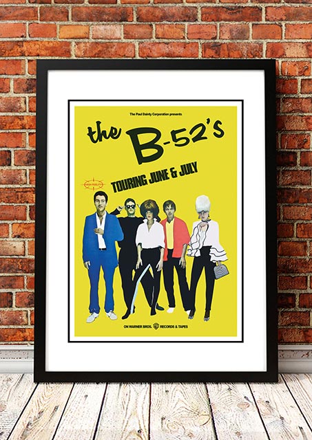 V967-SS0470-A2-202504281218-00 The B-52’s ‘Australian Tour’ Poster 1980 - Framed A2 - Image 1
