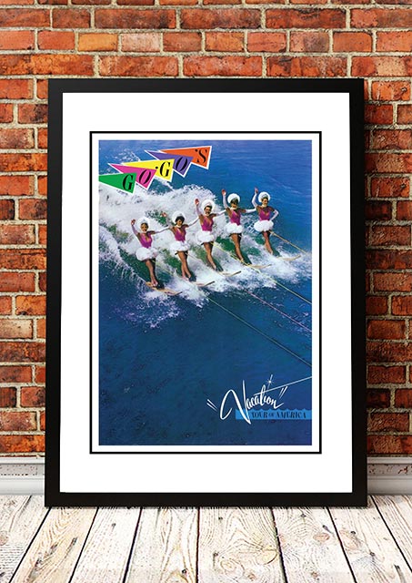 V967-SS0474-A3-202504150936-00 The Go Go’s ‘Vacation’ World Tour Poster 1982 - Framed A3 - Image 1