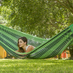 Outdoor undercover cotton Mayan Legacy hammock Family size Jardin