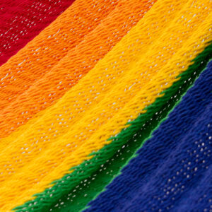 Outdoor undercover cotton Mayan Legacy hammock King size Rainbow