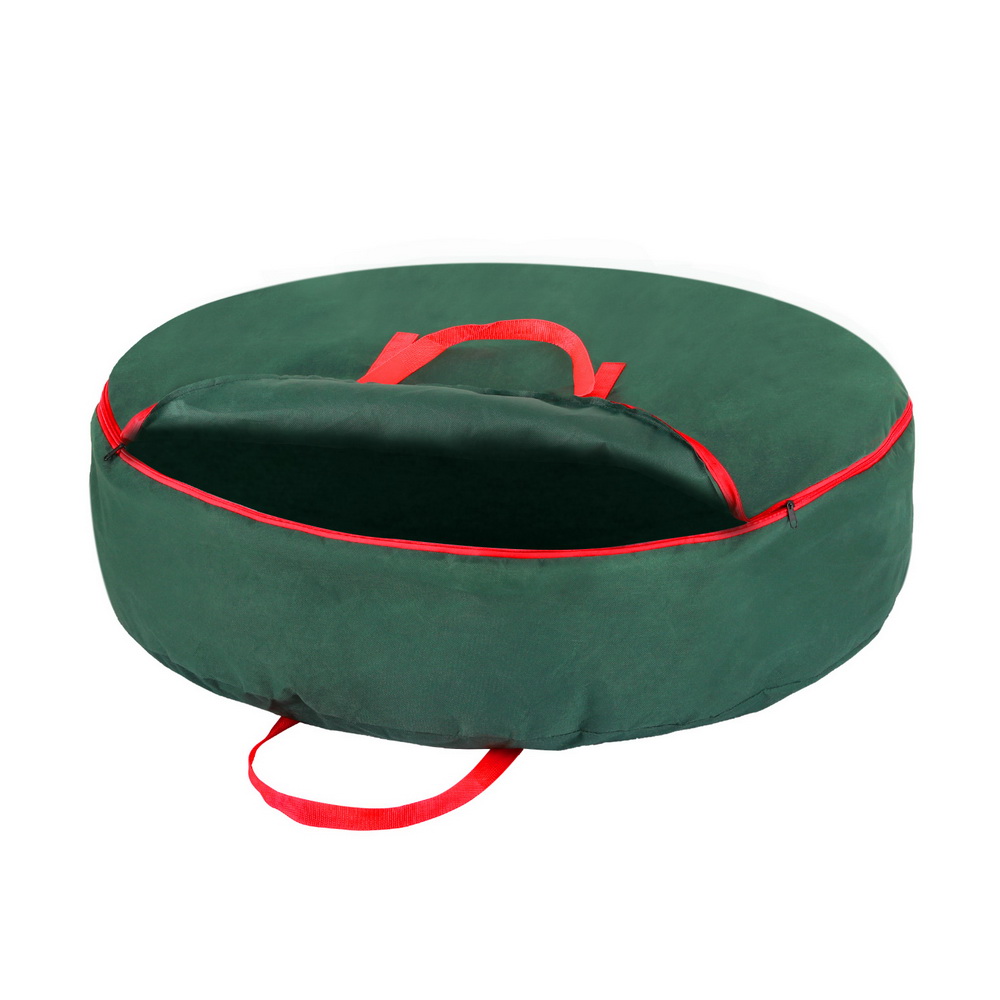 XM-TR-GAR-WRE-BAG-191735-00 Jingle Jollys Christmas Garland Wreath Storage Bag Baubles Ornaments Container - Image 1