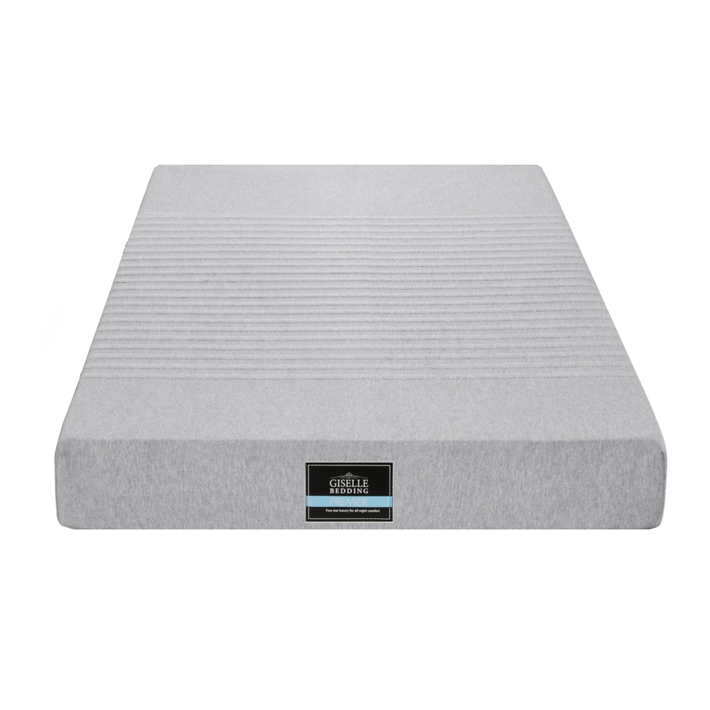 FOAM-C-MFM-NOBLE-H015-KS-202507181422-00 Giselle Bedding Cool Gel Memory Foam Mattress Charcoal 7-Zone Washable Bamboo Cover 15cm King Single - Image 1