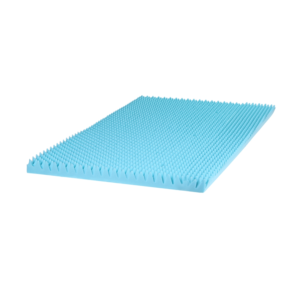 MATTRESS-TOP-EC-BAM-8-KS-202508201954-00 Giselle 8cm Memory Foam Mattress Topper Gel Egg Crate Foam Bamboo King Single - Image 1