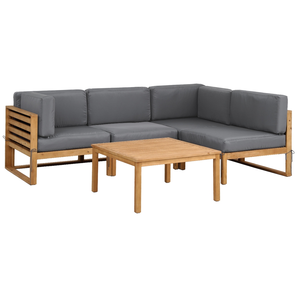 ODF-SOFA-5PC-4S-TK-AB-202508141542-00 Gardeon 4-Piece Outdoor Sofa Set Wooden Couch Lounge Setting 5PCS - Image 1