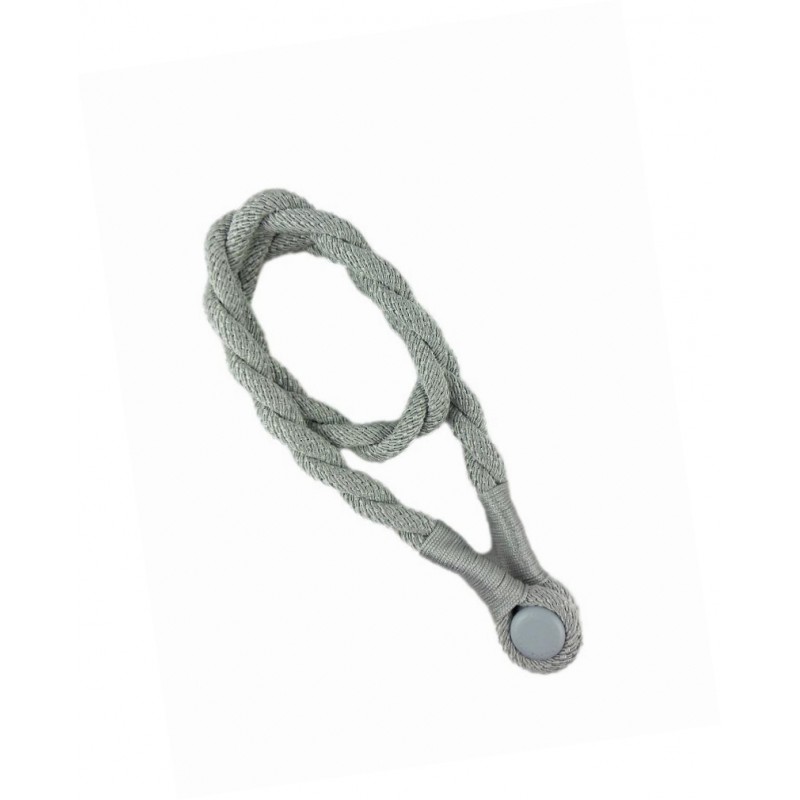V1008-45510-29-202509090910-00 Magnetic weaved rope tieback Silver - Image 1