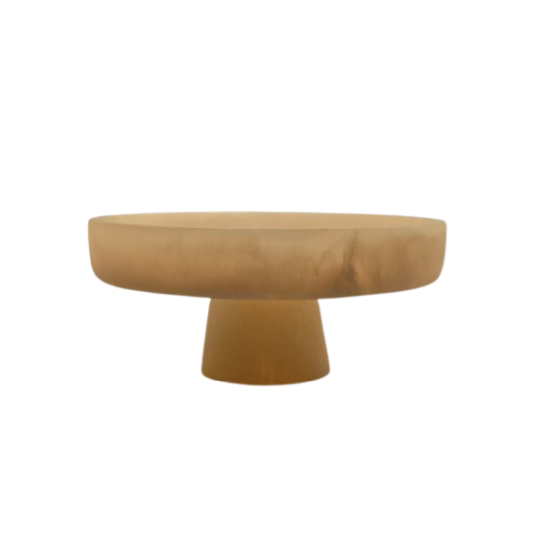 V1026-KLCFR2813WH-202507081035-00 Hand-Poured Pedestal Serving Bowl - Image 1