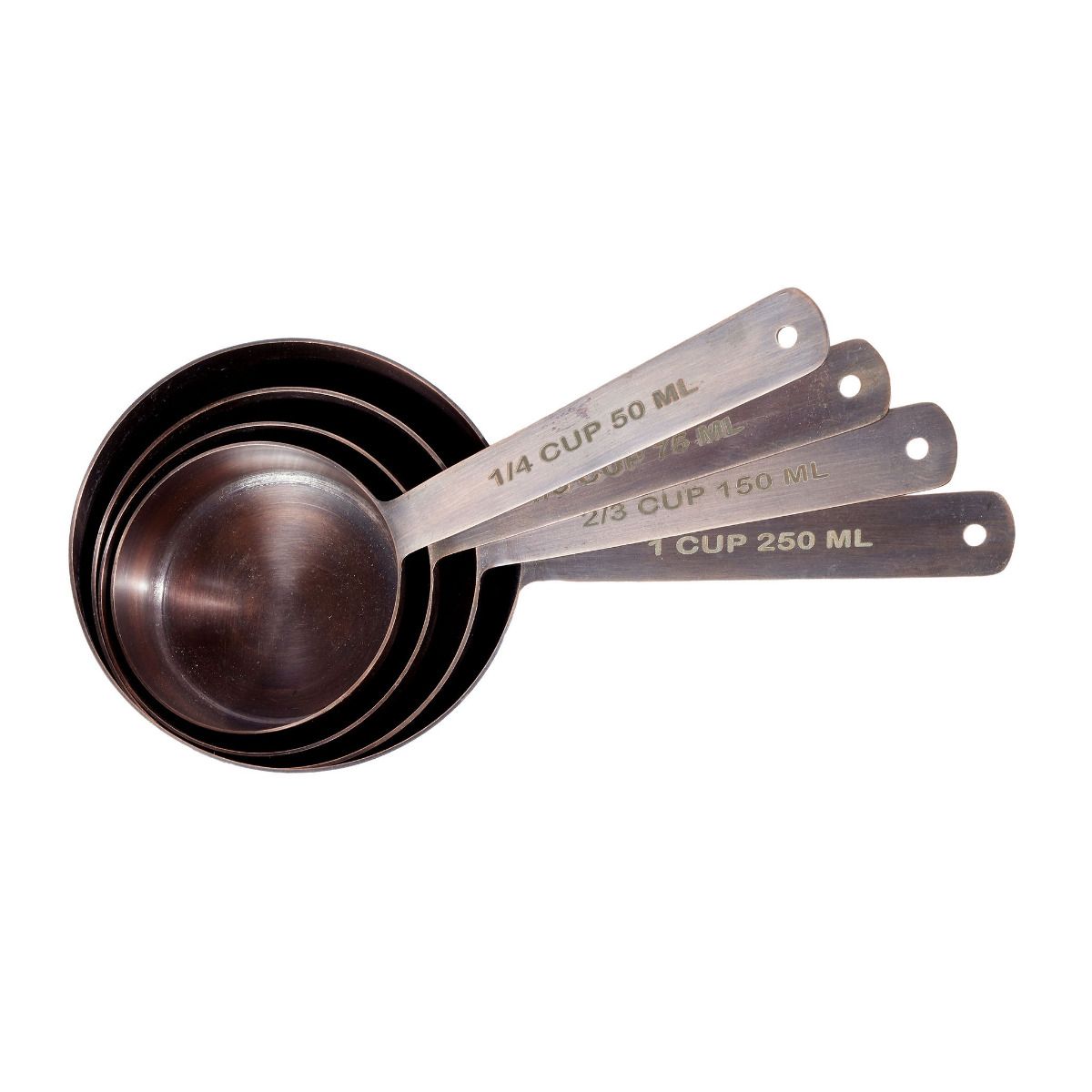 V1026-KLCPPDA3200-202507090925-00 Vintage Elegance: Antique Copper Stainless Steel Measuring Cup Set - Image 1