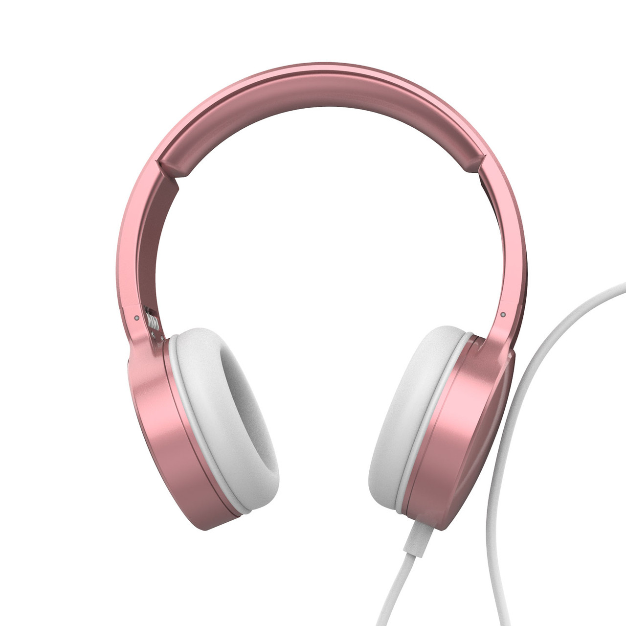 V1031-AO-HEAD22-ROS-202507221415-00 Laser Wired Headphones with 40mm Drivers Rose Gold - Image 1