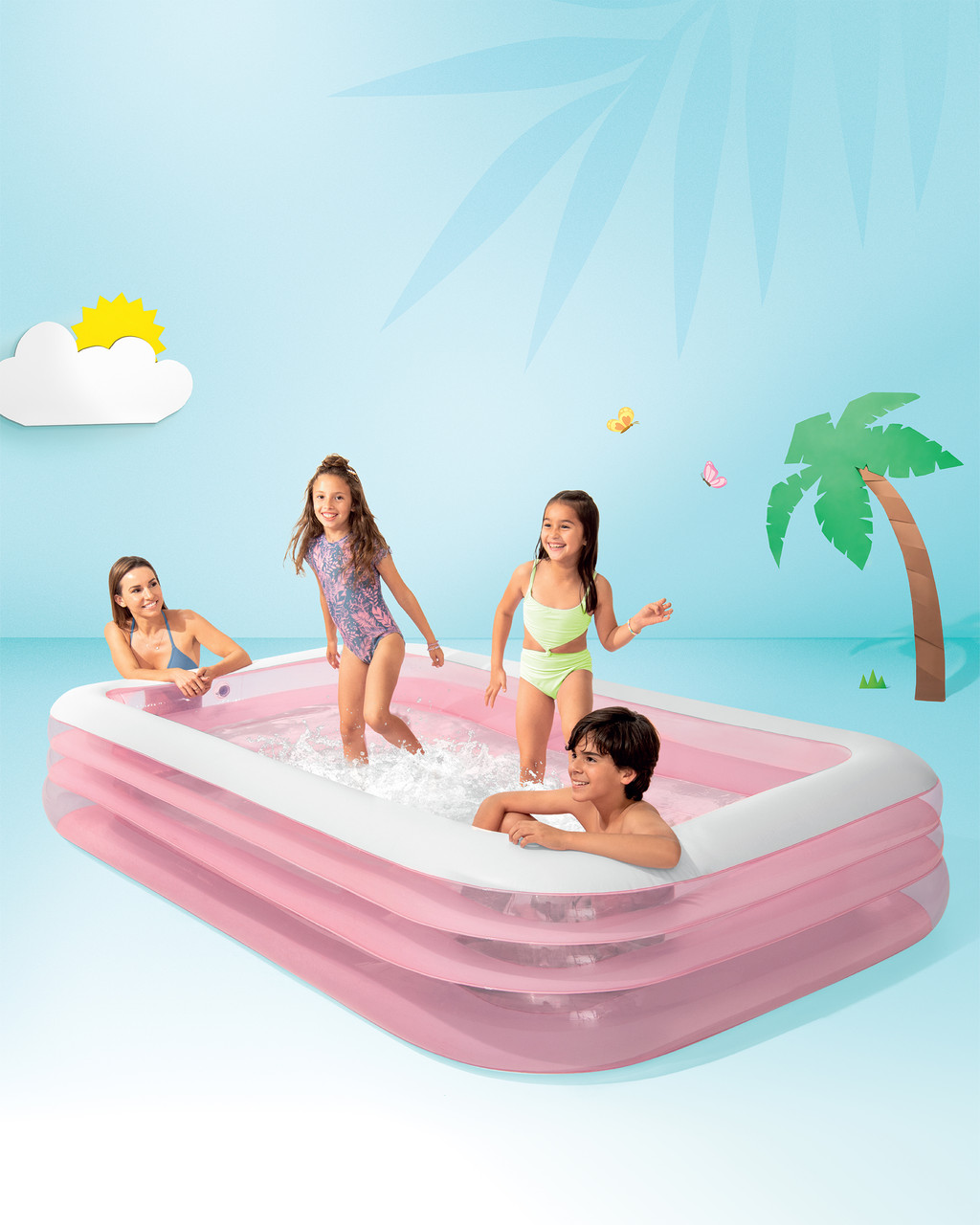 V1032-IXSWIMCENTRE-58487_P-202508201021-00 Intex Swim Center Family Inflatable Pool 58487 Pink - Image 1