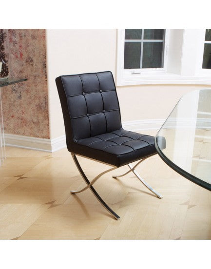 V1041-JMC-1082BLACK-202507151056-00 Pandora Modern Bonded Leather Dining Chair in Black - Image 1