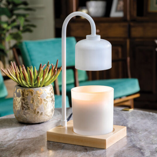 V1049-ALWHW-202508141730-00 White & Wood Arched Lamp - Image 1