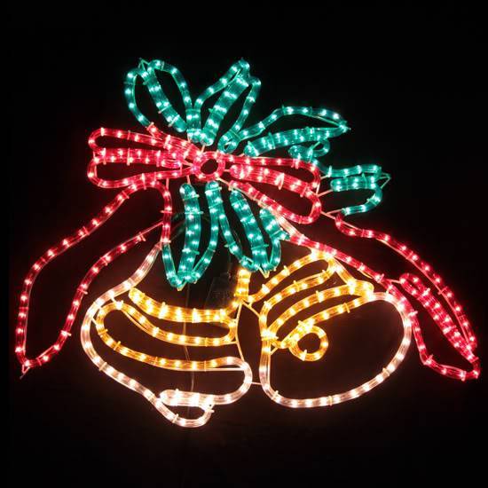 V1060-11009-202508141935-00 Samland Animated Flashing Bells Rope Motif Christmas Light Bell - Image 1