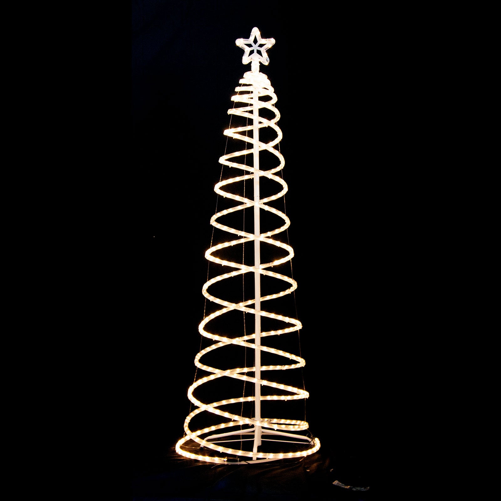 V1060-17003-202508141945-00 Samland Led 185cm Spiral Rope Light Christmas Tree Star Motif Warm White - Image 1
