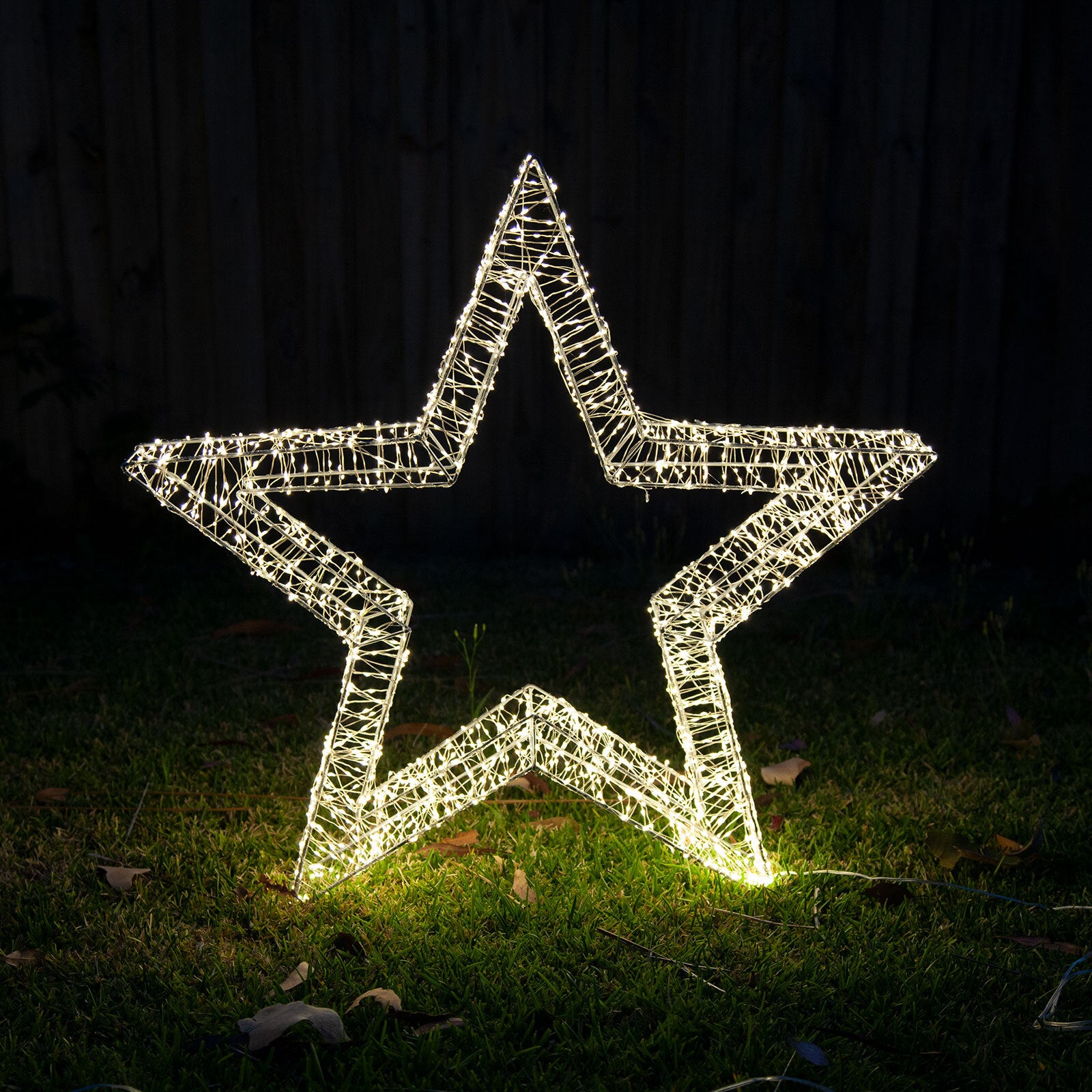 V1060-3DSTAR_M-202508141935-00 Samland 3d Frame Led Star Warm White For Christmas Decoration - 3DStar_M - Image 1