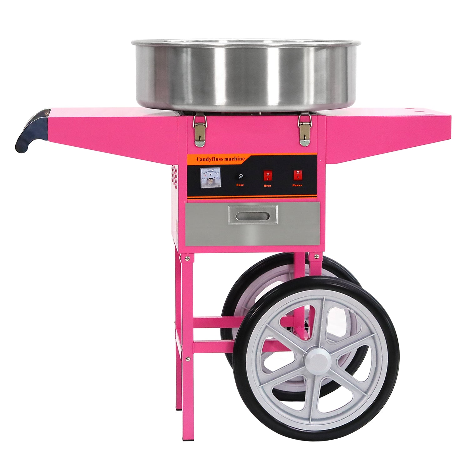 V1060-CFM05-202508141945-00 Samland Commercial Fairy Floss Machine with Wheeled Cart - Image 1