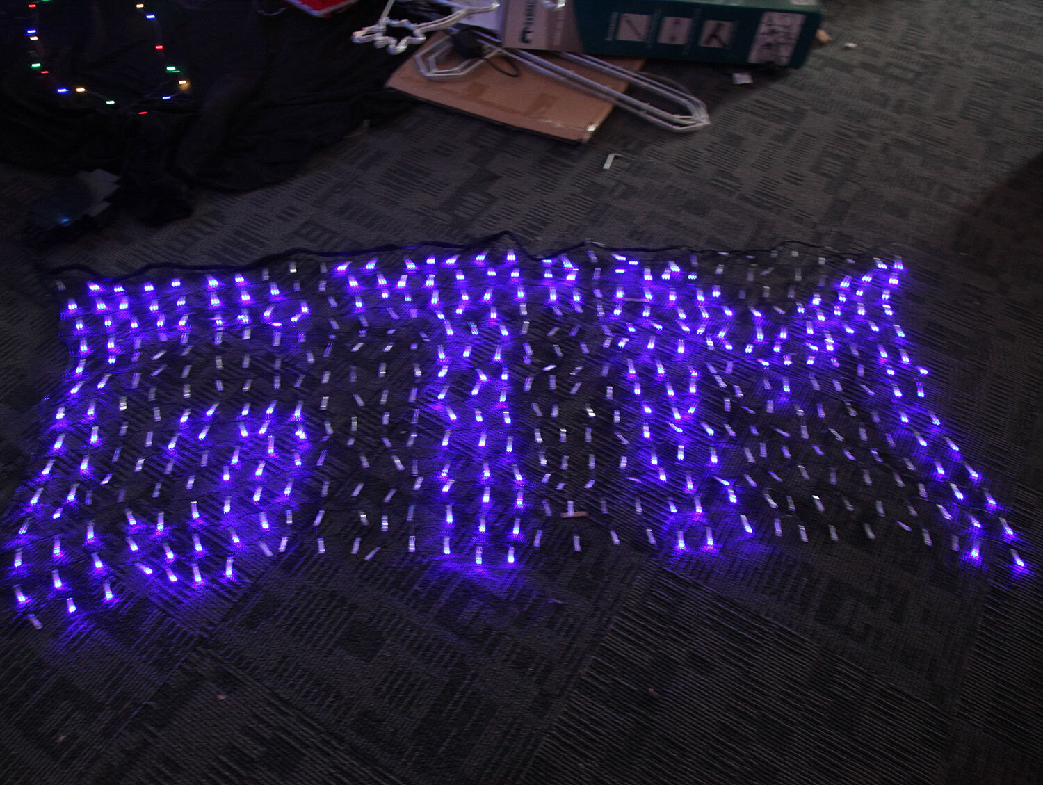 V1060-LED448K_B-202508141925-00 Samland 448 LED Programmable Scrolling Text Message Net Light 2m x 80cm in Blue - Image 1