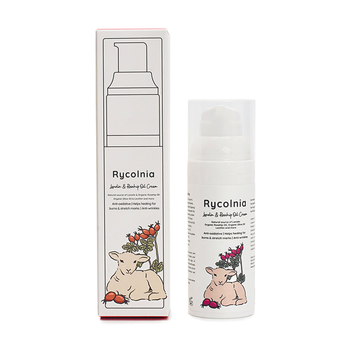 V1068-9356607001201-202509041406-00 Rycolnia Lanolin & Rosehip Oil Cream 50g - Image 1