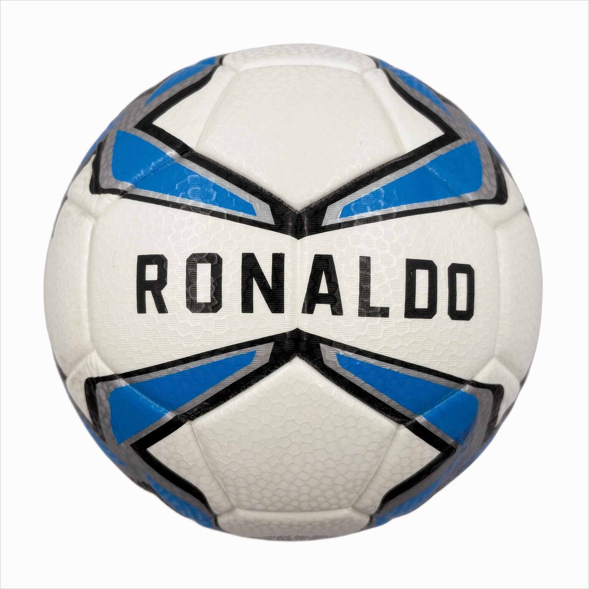 V1102-HYZQ00C012-202509151240-00 A blue windmill size5 football, PU fit material, wear-resistant and explosion-proof, including pump+air needle+net bag, Christmas Boxing Day gift,soccer - Image 1