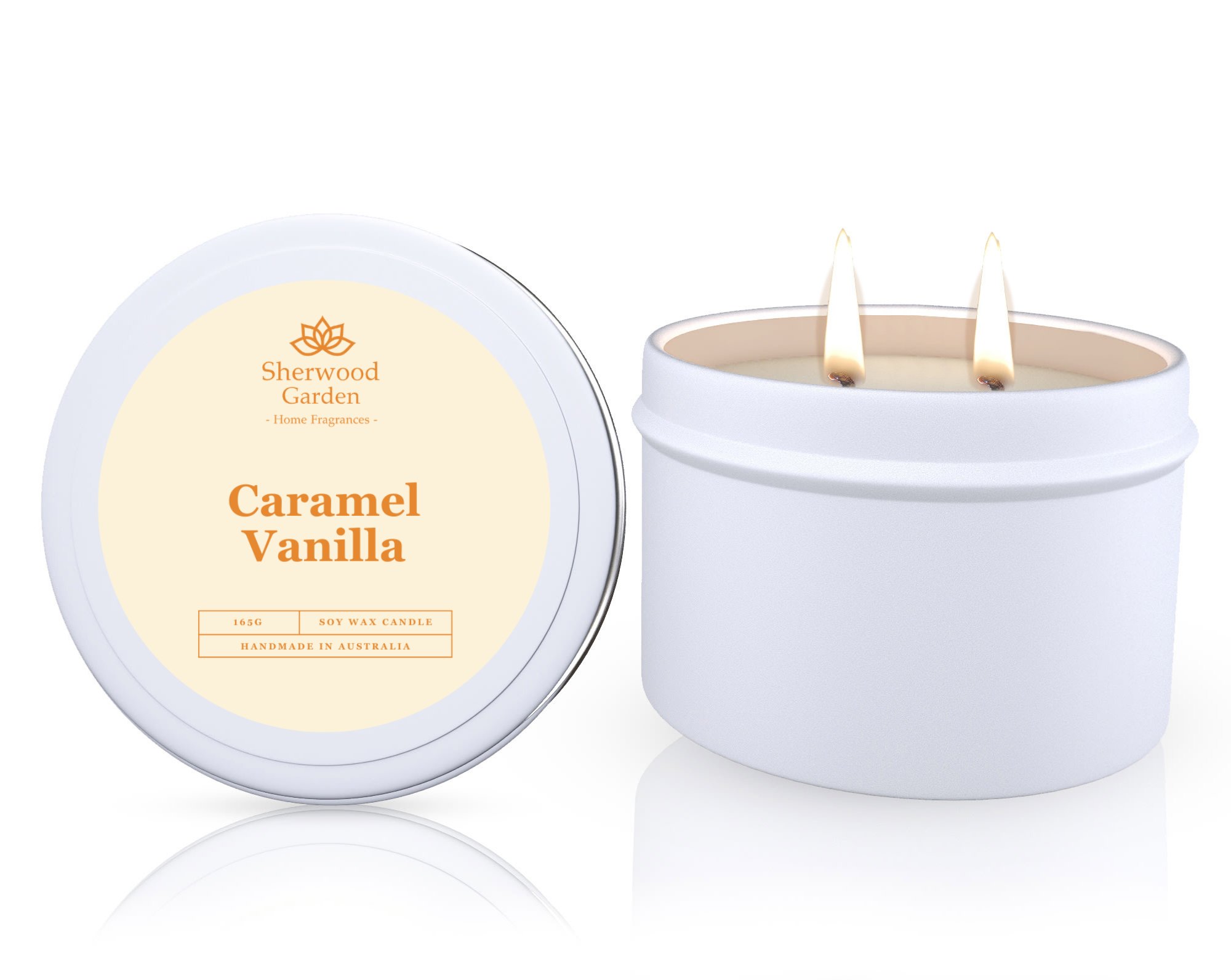 V1108-SGHFSWCT165-CV-202509170830-00 Caramel Vanilla Soy Candle Tin 165g - Image 1