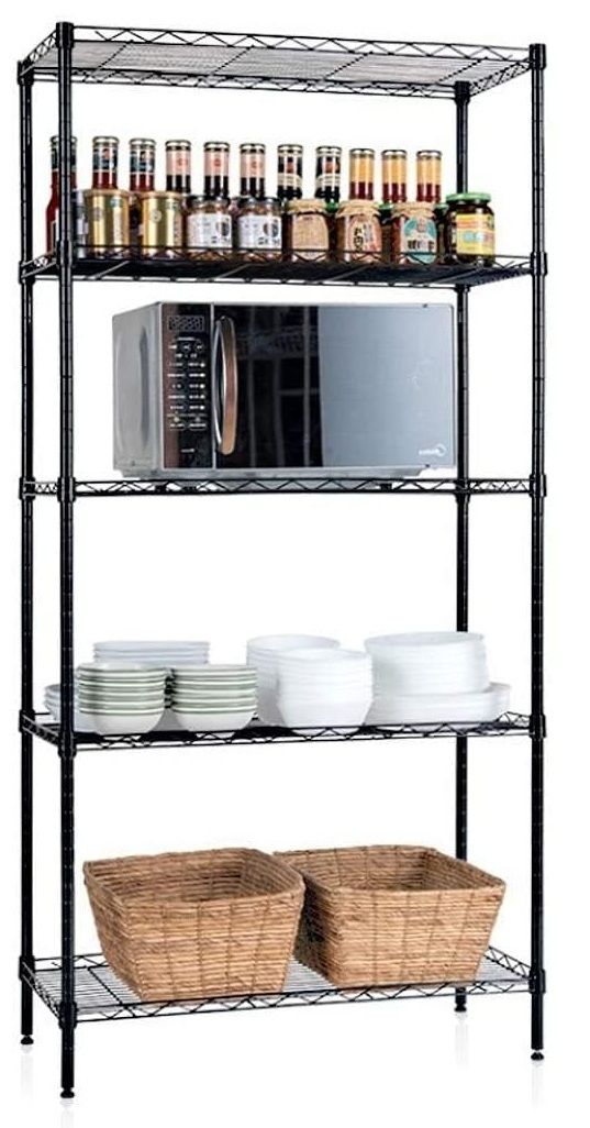 V178-36204-202507301345-00 CARLA HOME 5-Tier Adjustable Metal Storage Shelves Wire Rack Organizer for Kitchen, Pantry, Bathroom or Laundry Room (60cm W x 40cm D x 176cm H) - Image 1