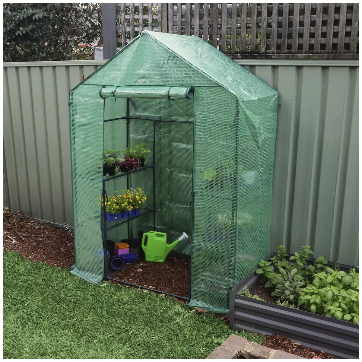 V178-68901-202508051052-00 Walk-in Greenhouse 2 Tier Twin Pack, 195 x 143 x 73 cm - Image 1