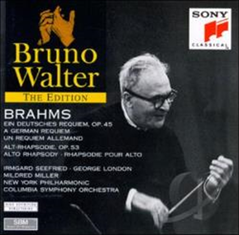 V210-2051201-202507021220-00 Brahms: German Requiem Op45: A - Walter: Seefried: London: Miller: N Cd Album - Image 1