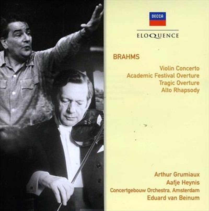 V210-2141035-202507021125-00 Brahms: Violin Concerto - Grumiaux, Arthur: Aafje Hey Cd Album - Image 1