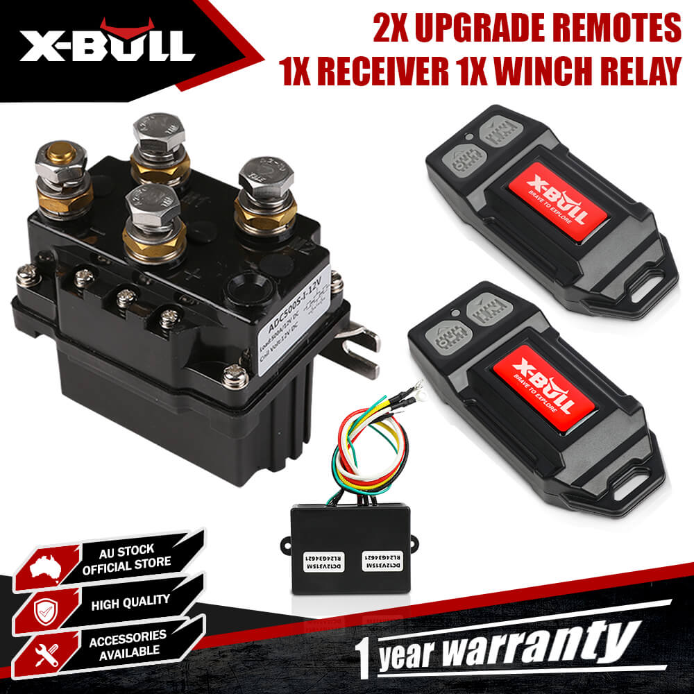 V211-AUEB-XBWP004SWP013-202506190810-00 X-BULL 12V Winch Remote Control Winch Relay Solenoid Twin Handset Easy to Install - Image 1