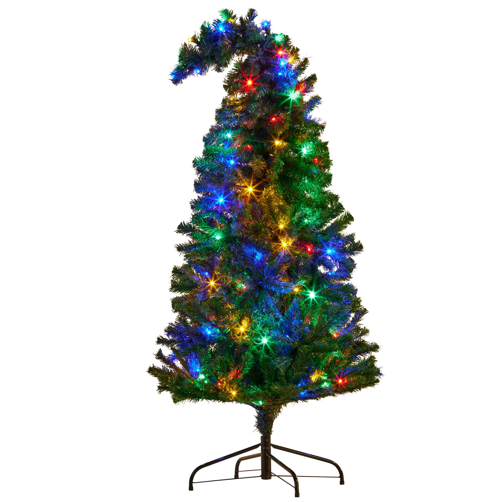 V240-112_OPBS4-202509051053-00 Christabelle Bad Santa 1.2m Curved Multicolour Pre-Lit Christmas Tree with 550 Tips - Image 1