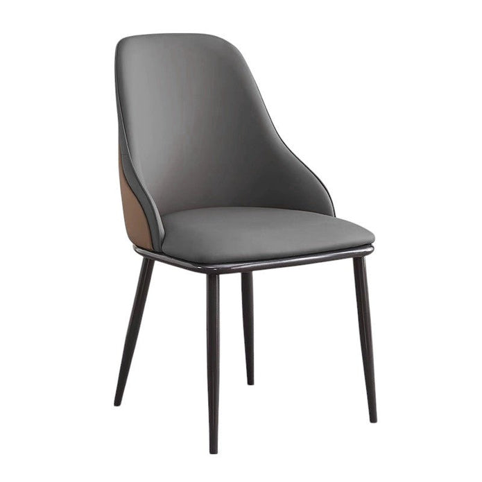 V255-SE-DICH-DRGREY-202508111520-00 VELLUTO Dining Chair Modern upholstered Leather Kitchen Chairs with armrests Bathtub Chair Leisure Lounge Chair Living Room Bedroom Home Set of 2(Dark Grey) - Image 1