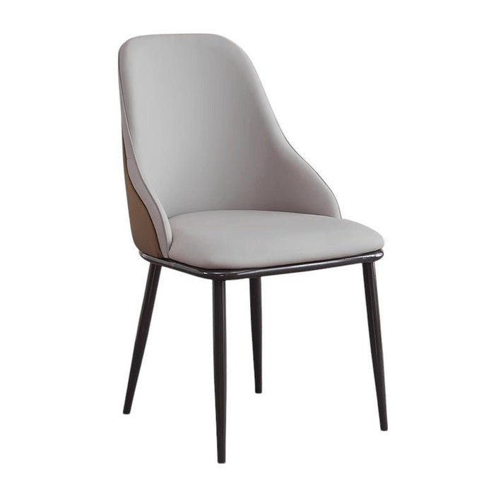 V255-SE-DICH-LGREY-202508111515-00 VELLUTO Dining Chair Modern upholstered Leather Kitchen Chairs with armrests Bathtub Chair Leisure Lounge Chair Living Room Bedroom Home Set of 2(Light Grey) - Image 1