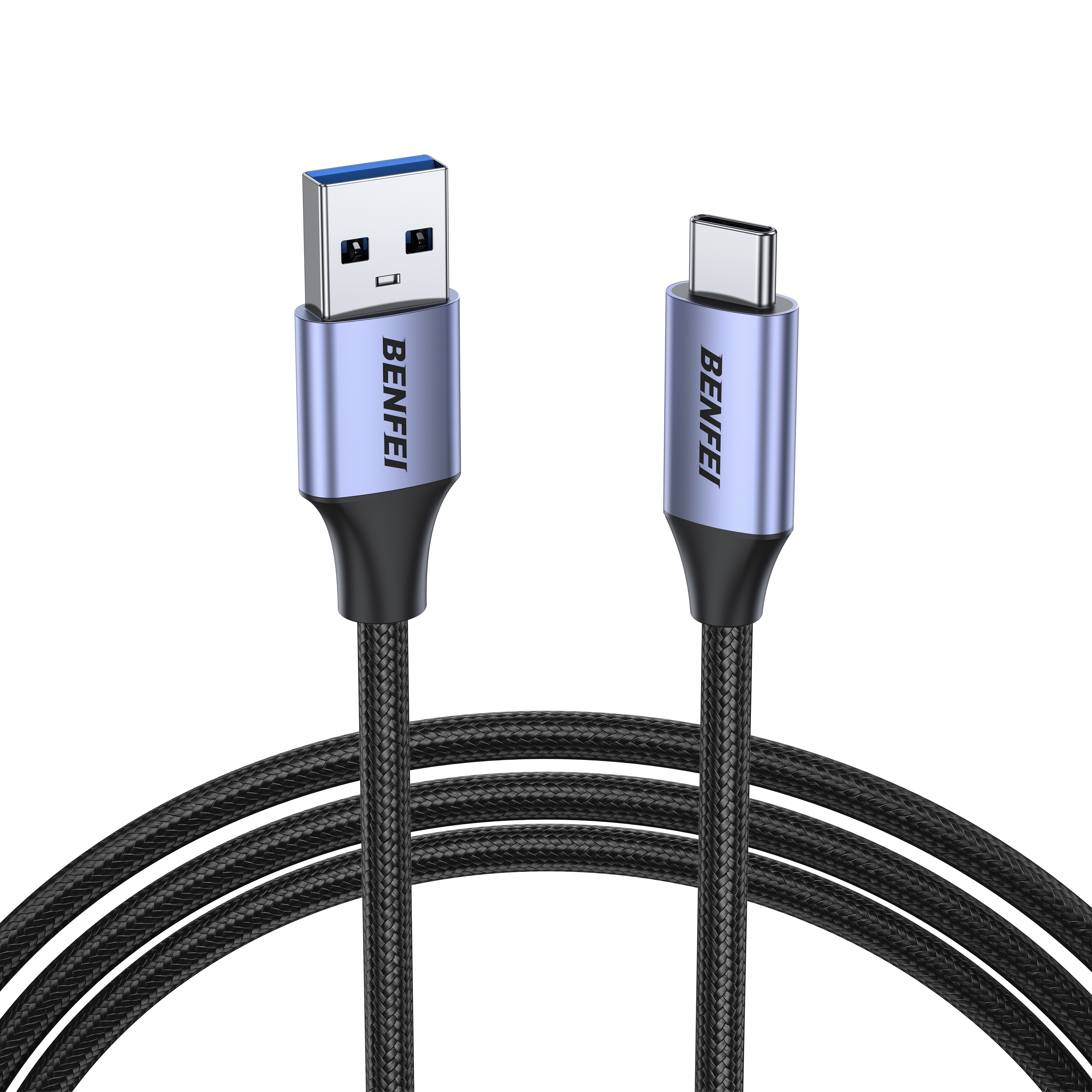 V28-ELEBEN369GY2M-202507301040-00 BENFEI 369GY 2M USB 3.0 to USB C Cable, 5Gbps High-Speed Data Sync & 3A Charging - Image 1