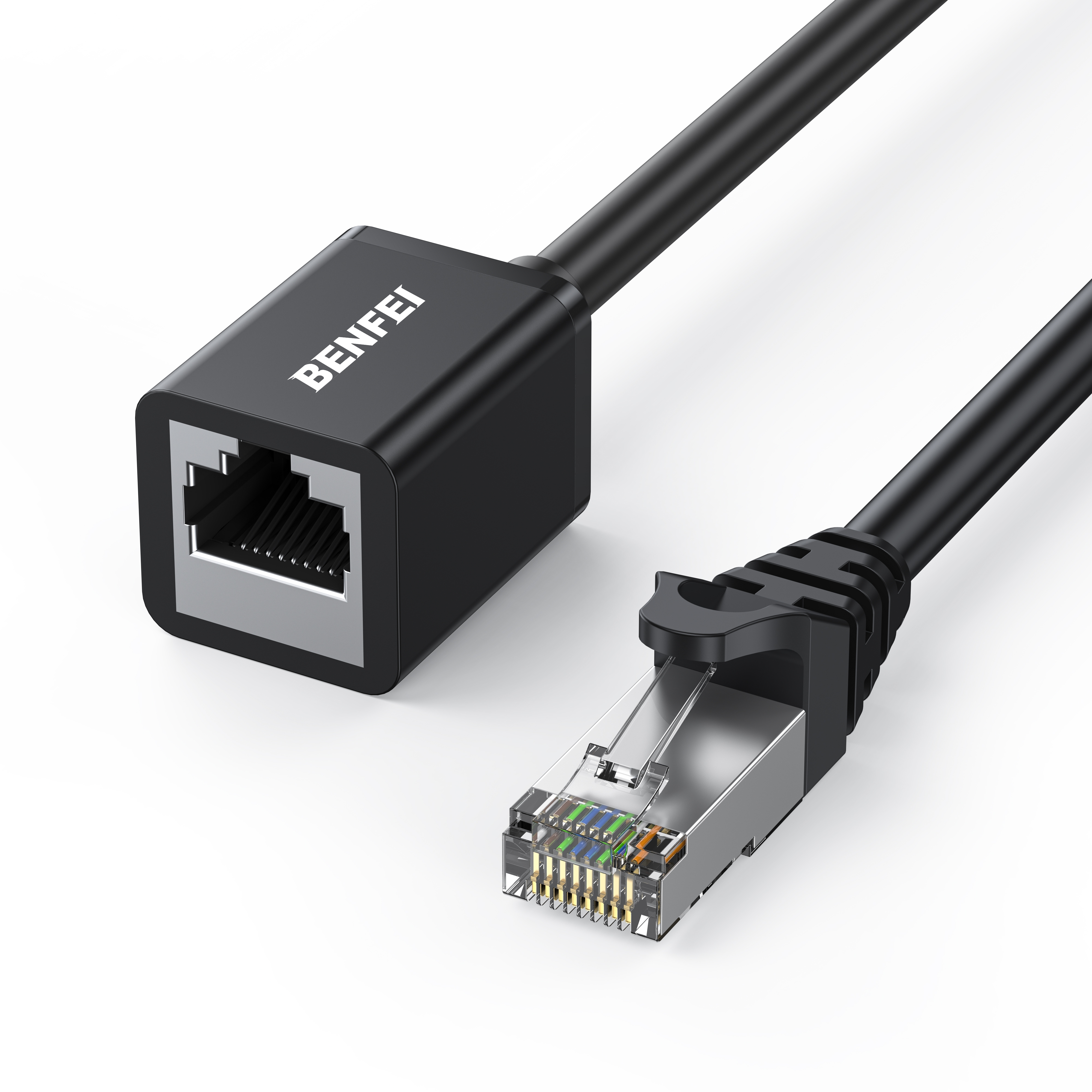 V28-ELEBEN435BK5M-202507301040-00 BENFEI 435BK-5M RJ45 Extension Male/Female Patch cords Cat6 1000Mbps 5M - Image 1